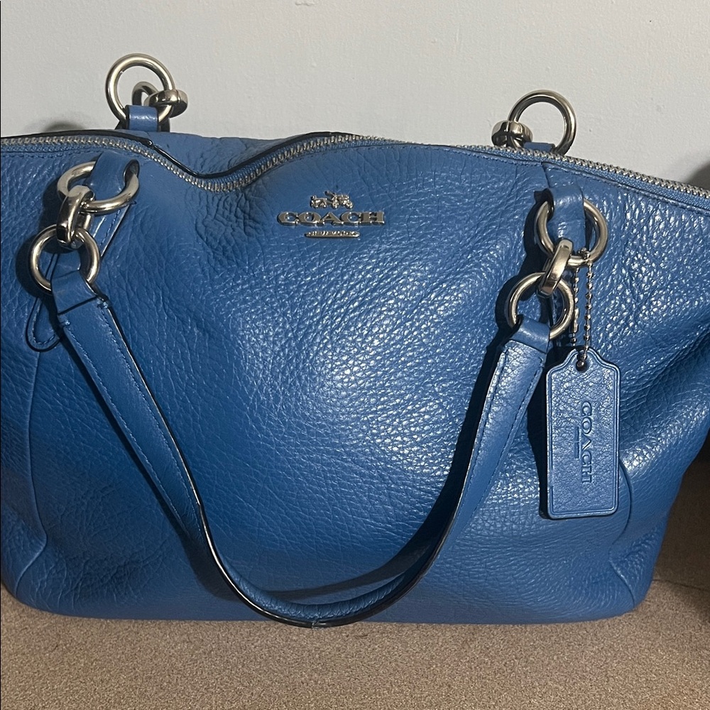 Coach Royal Blue Leather Shoulder Bag